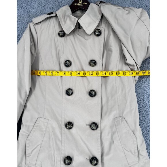 London Fog Women's Khaki Trench with Plaid Insulator Insert Coat Size PL - Picture 4 of 13